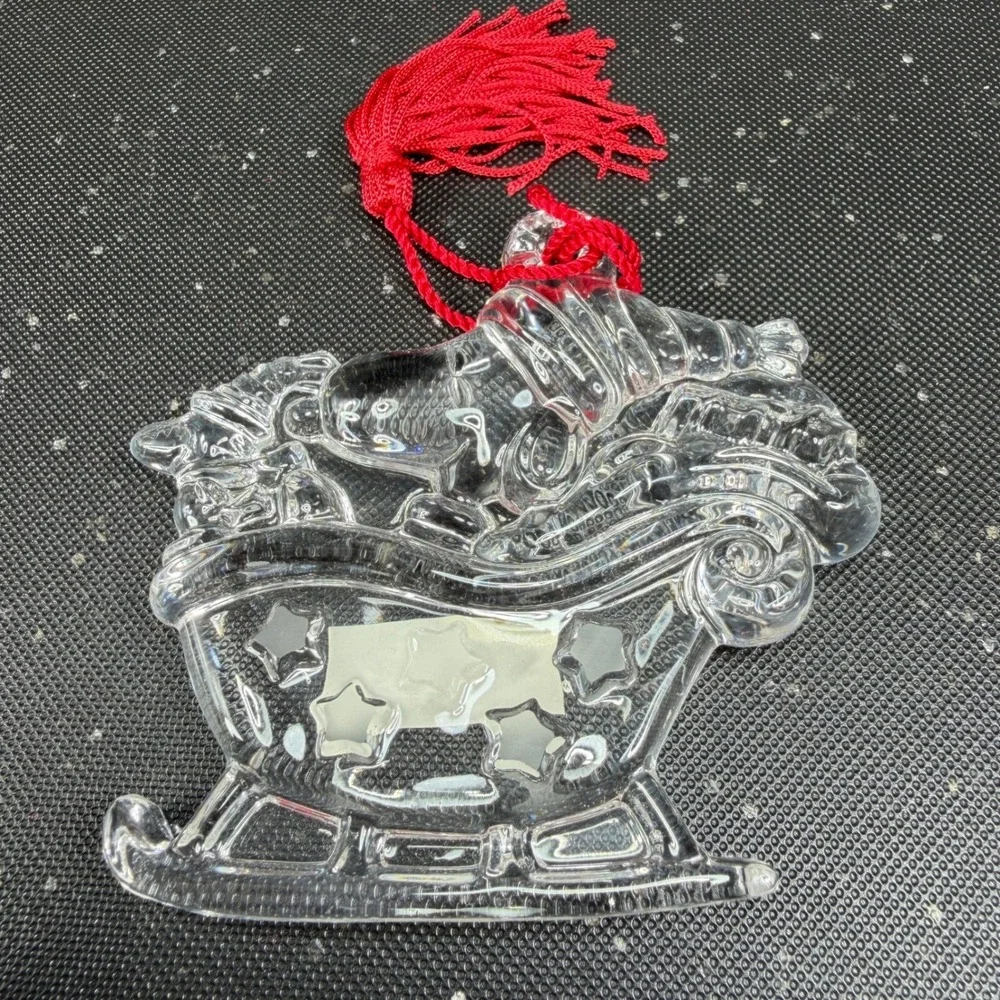 Marquis Waterford‎ Crystal Peanuts 50th Anniversary Snoopy Sleigh Ride Ornament